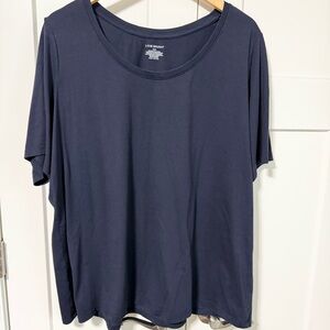 Lane Bryant Navy Blue short sleeve Top
